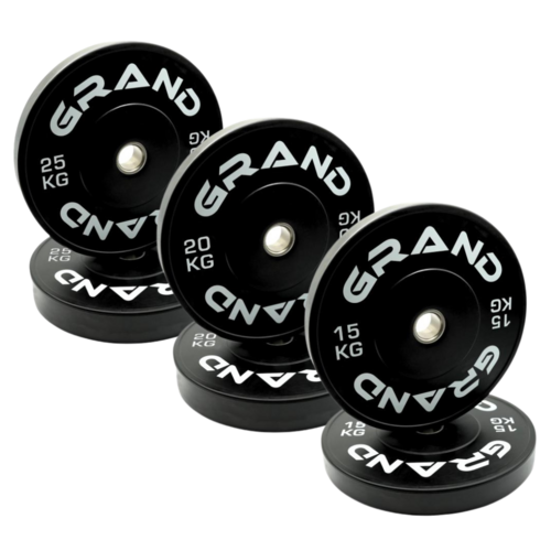 Product photo GRAND Black Bumper Plates SET 150kg